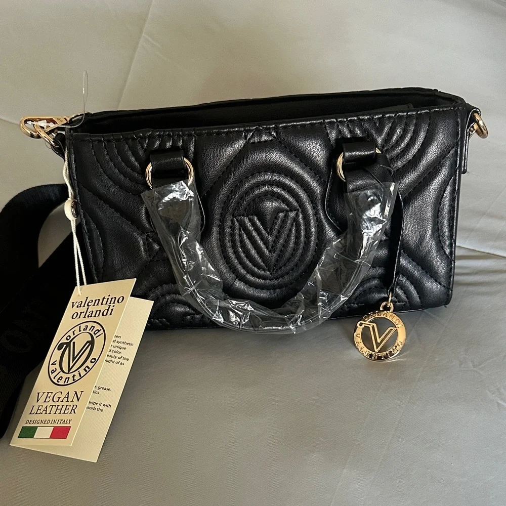 Valentino Orlandi Vegan Leather Crossbody Handbag - Picture 2 of 7